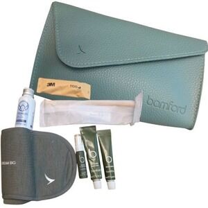 Cathay Pacific First Class Bamford Amenity Kit Sage Green Pouch Skincare‎ Set